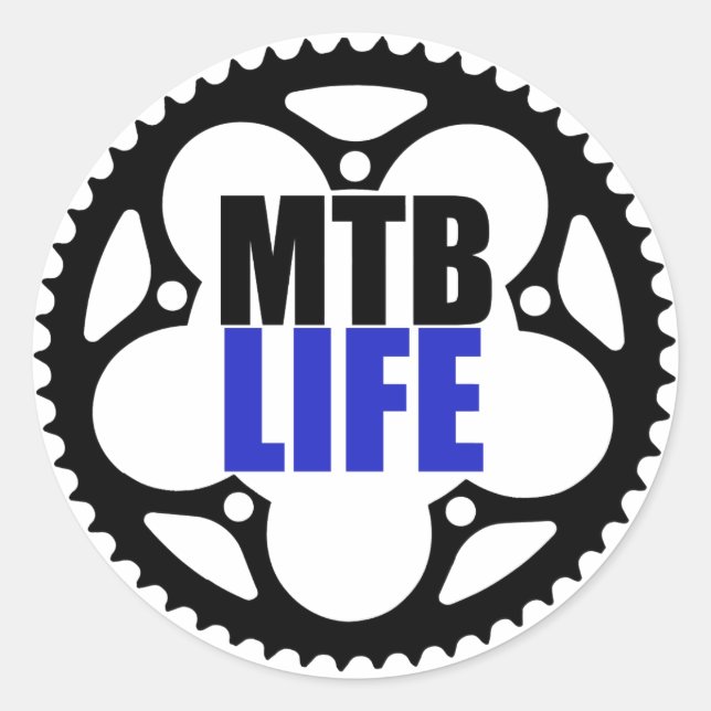 Mountainbike Runder Aufkleber (Vorderseite)