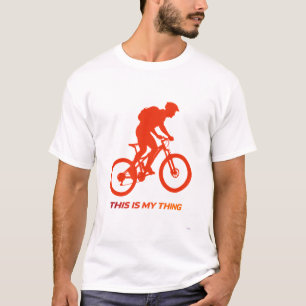 Mountainbike-Silhouette-Aktions-Lifestyle-Design T-Shirt