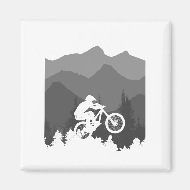 Mountainbike-Silhouette für den MTB-Fanatiker Magnet (Vorne)