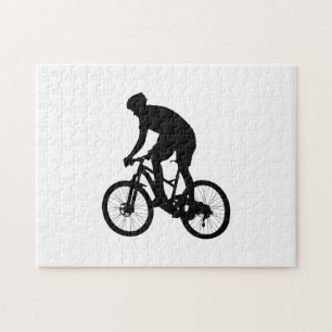 Mountainbike-Silhouette - Hintergrundfarbe auswäh