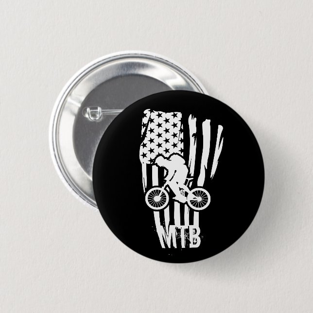 Mountainbike uns amerikanische Flagge Button (Vorne & Hinten)
