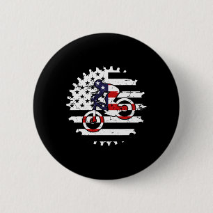 Mountainbike USA-Flagge Mtb Downhill-Fahren Für Fr Button