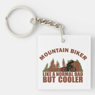 Mountainbike-Vater im Retro-Stil Schlüsselanhänger
