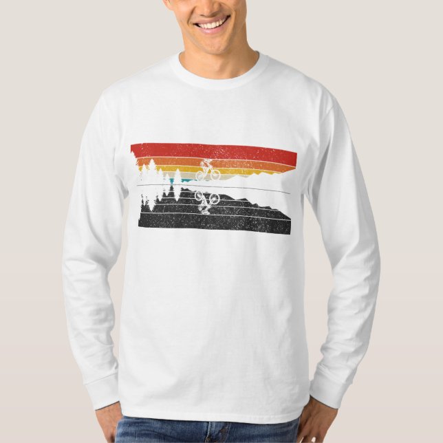 Mountainbike Vintag MTB Downhill Biking Rad T-Shirt (Vorderseite)