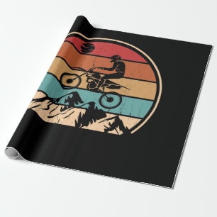 Mountainbike Vintage MTB Downhill-Radsport Radfahr Geschenkpapier