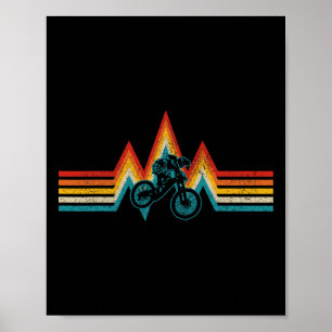 Mountainbike Vintage Retro Downhill Biking Mtb Bi Poster