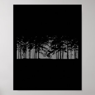 Mountainbike-Wald Mtb-Biking Downhill-Mountain Poster