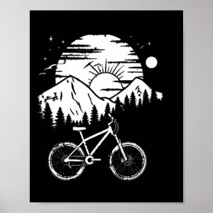 Mountainbike-Zeichnung MTB-Fahren Poster