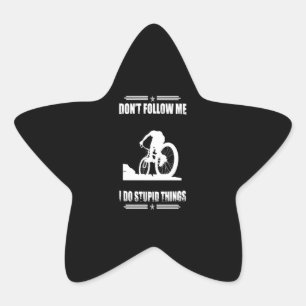 Mountainbike-Zitate von Funny Mountain Biker Stern-Aufkleber