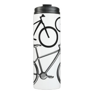 Mountainbiken auf weißer thermischer Trommel Thermosbecher