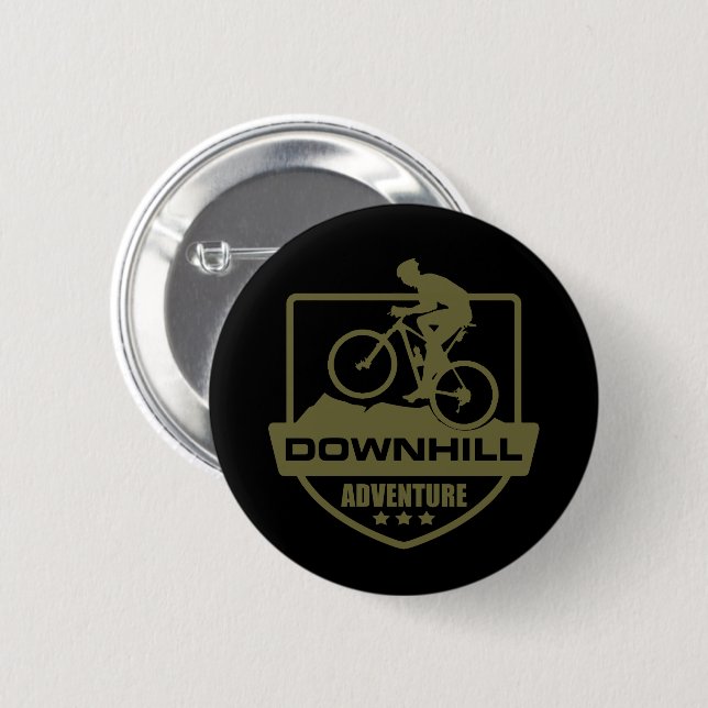 Mountainbiken im Gelände Button (Vorne & Hinten)