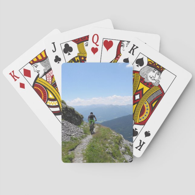 Mountainbiken im Grünen Spielkarten (Rückseite)