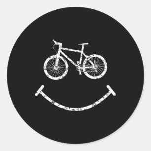 Mountainbiken lustiger Biker Runder Aufkleber