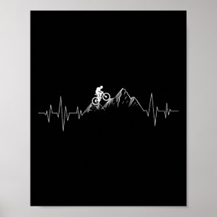 Mountainbiken - MTB-Fan-Radfahrer beim Downhill-Fa Poster