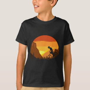 Mountainbiken Retro Sonnenuntergang Trail Rider T-Shirt