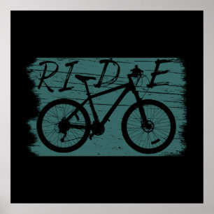 Mountainbiken Vintage Poster