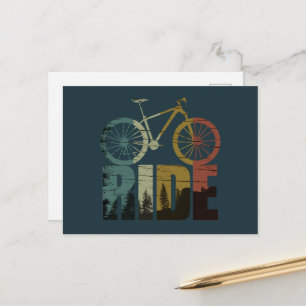 Mountainbiker Feiertagspostkarte