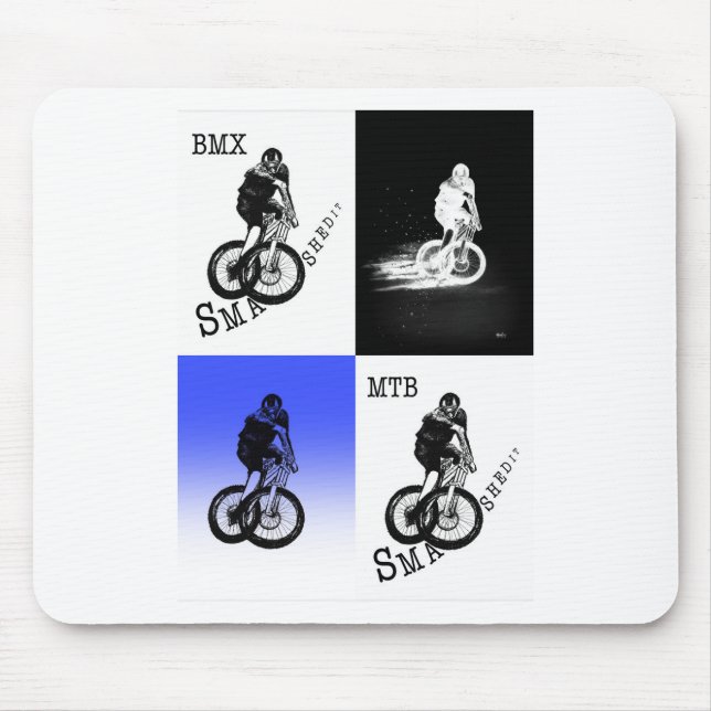 Mountainbiker MTB BMX CYCLIST Stickers Mousepad (Vorne)