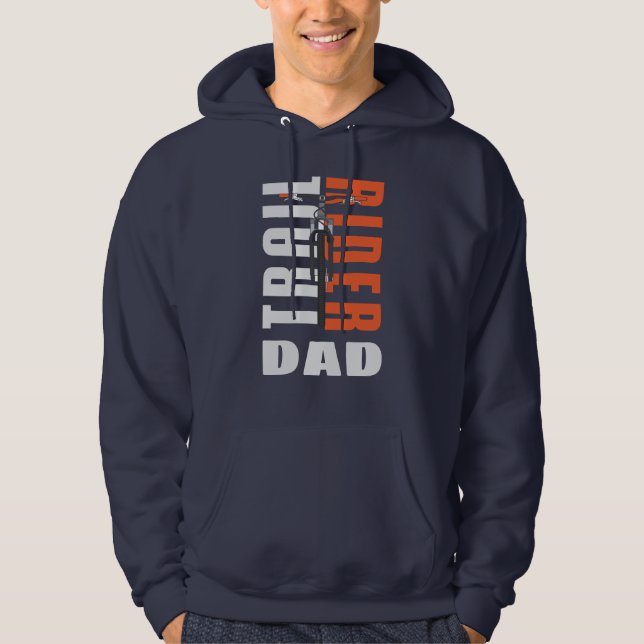Mountainbiker Vater Custom Family Cyclist Hoodie (Vorderseite)
