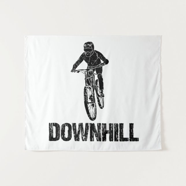 Mountainbiker Wandteppich (Vorderseite (Horizontal))