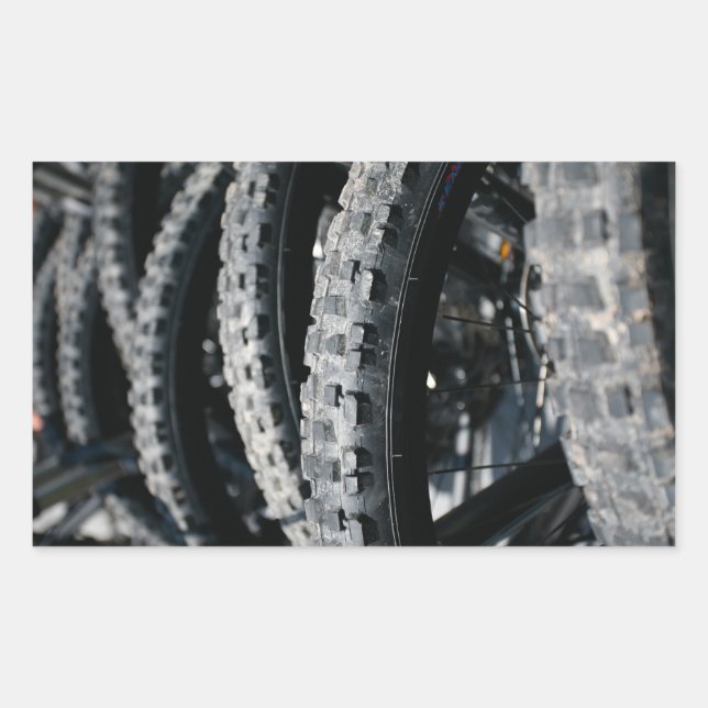 Mountainbikereifen Rechteckiger Aufkleber (Vorderseite)