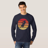 Mountainbiking auf Retro Sunset Stripe Bekleidung