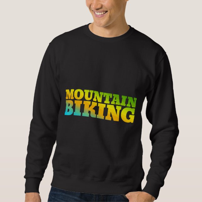 Mountainbiking in Naturfarben Sweatshirt (Vorderseite)