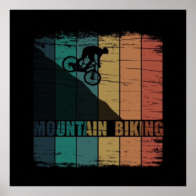 Mountainbiking Vintag Poster (Vorne)