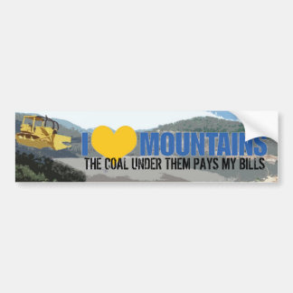 mountaindozer, LIEBE, DIE KOHLE UNTER IHNEN ZAHLT Autoaufkleber