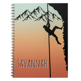 Mountaineer Journal Rock Climbing Benutzerdefinier Notizblock