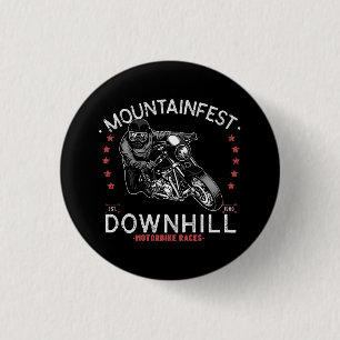 Mountainfest Downhill Motorradrennen Grafischer Mo Button