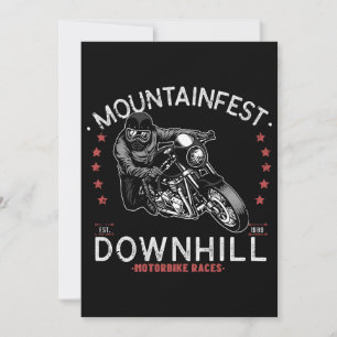 Mountainfest Downhill Motorradrennen Grafischer Mo Einladung