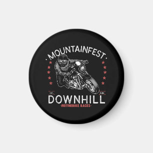 Mountainfest Downhill Motorradrennen Grafischer Mo Magnet