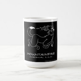 MountainFire Coyote blanc sur Mug Arrière - plan n