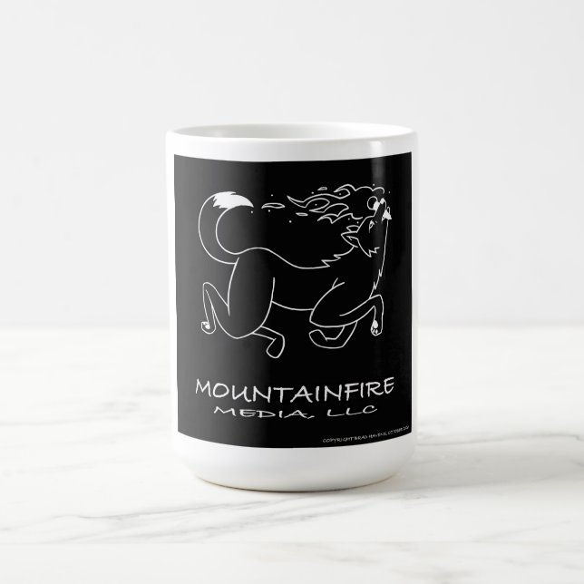 MountainFire Coyote blanc sur Mug Arrière - plan n (Centre)