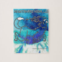 MountainFire Coyote Leaping über Vulkandesign 2