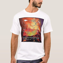 MountainFire Coyote springen über den Vulkan Weiß T-Shirt