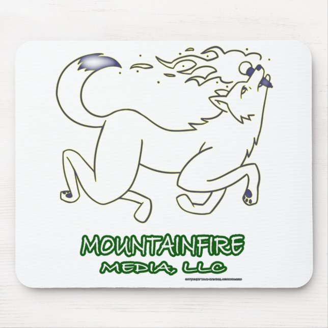 MountainFire Media Leaping Coyote Design #2 auf ei Mousepad (Vorne)