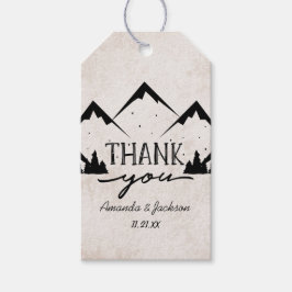 Mountains Adventure Begins Hochzeit Danke Geschenkanhänger