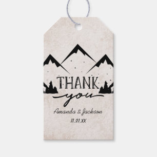 Mountains Adventure Begins Hochzeit Danke Geschenkanhänger