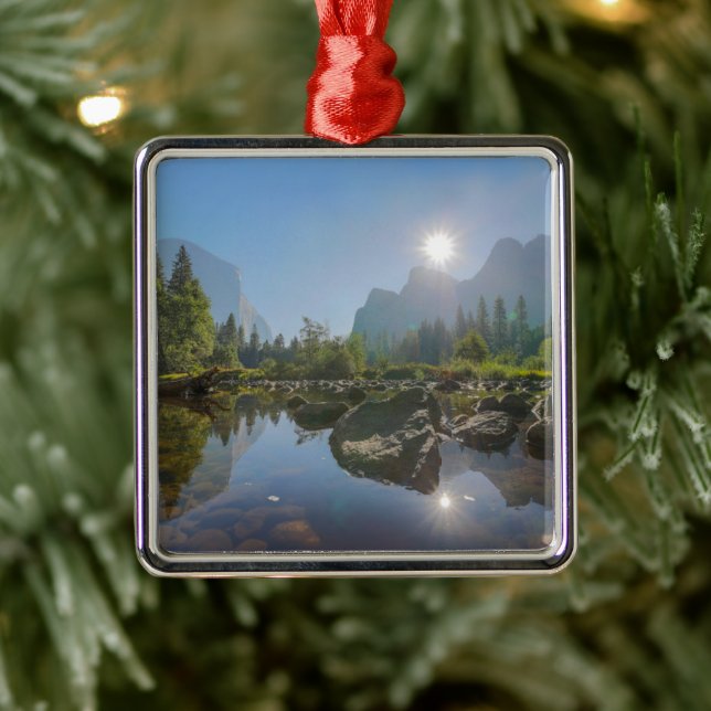 Mountains | El Capitan Yosemite Park, California Ornament Aus Metall (Baum)