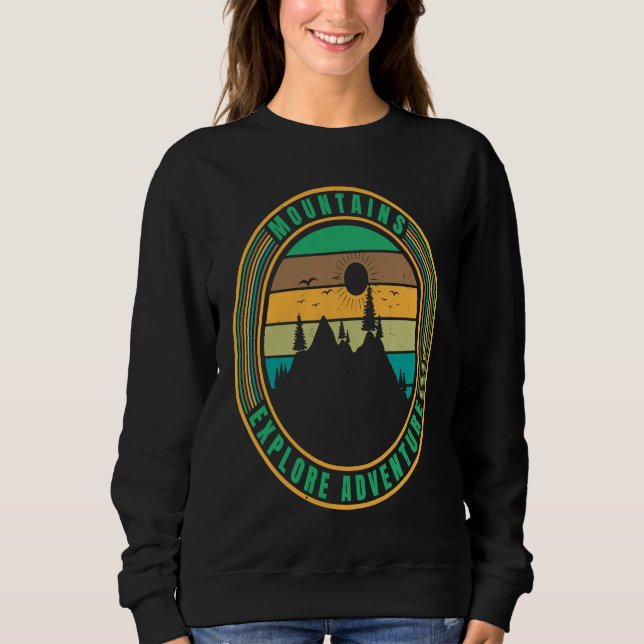 Mountains Explore Adventure Sweatshirt (Vorderseite)
