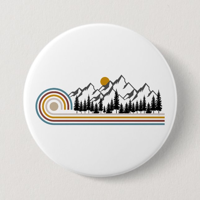 Mountains graphic gift button (Vorderseite)