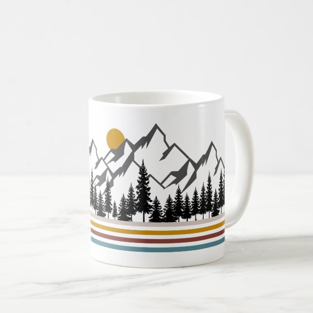 Mountains graphic gift kaffeetasse (VorderseiteRechts)
