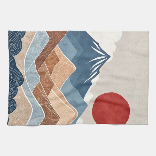 Mountains Sunset Beauty Geschirrtuch (Horizontal)