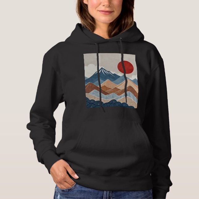 Mountains Sunset Beauty Hoodie (Vorderseite)