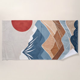 Mountains Sunset Beauty Strandtuch