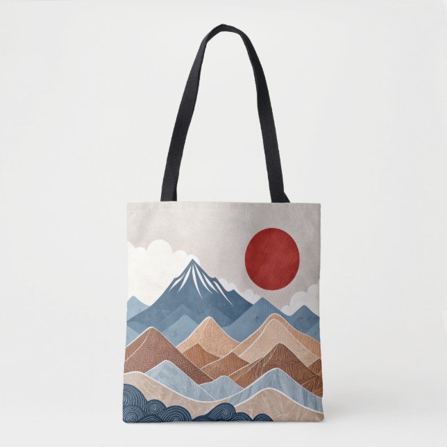 Mountains Sunset Beauty Tasche (Vorderseite)
