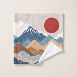 Mountains Sunset Beauty Waschlappen