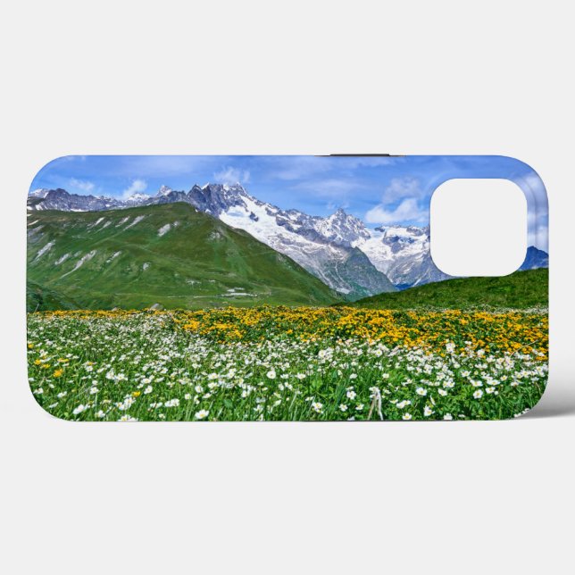Mountains | Swiss Alps Valley Spring Case-Mate iPhone Hülle (Rückseite (Horizontal))